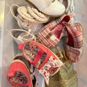 Baby Girl Shoe Lot of 7 - Mixed Styles